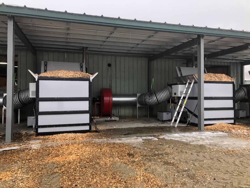 wood chip hoppers, wood pellet hoppers, biomass energy, biofuels, renewable energy, renewable fuels, carbon neutral fuels, Caluwe, Inc, Boston, MA